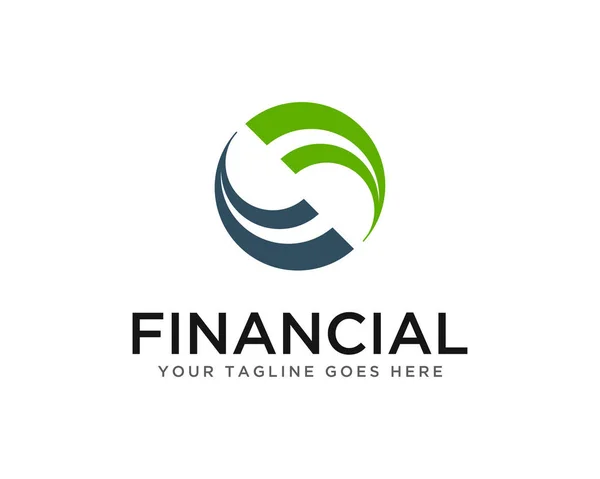 Finansal İş Logo Şablon vektörü