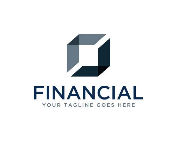 Financial Business Logo Template Vector — Stock Vector