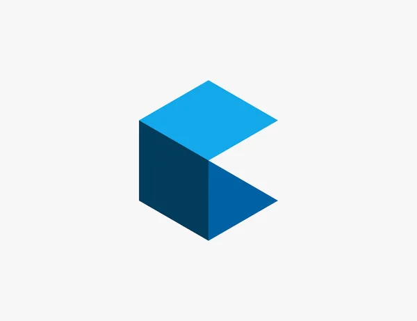 Abstrakt c cube hexagon logo design vektor illustration — Stockvektor