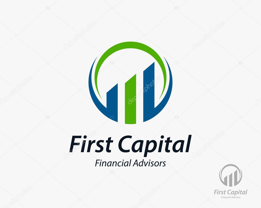 Financial Business Logo Design Vector Illustration