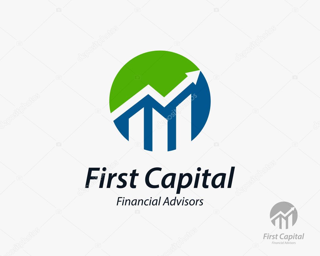 Financial Business Logo Design Vector Illustration