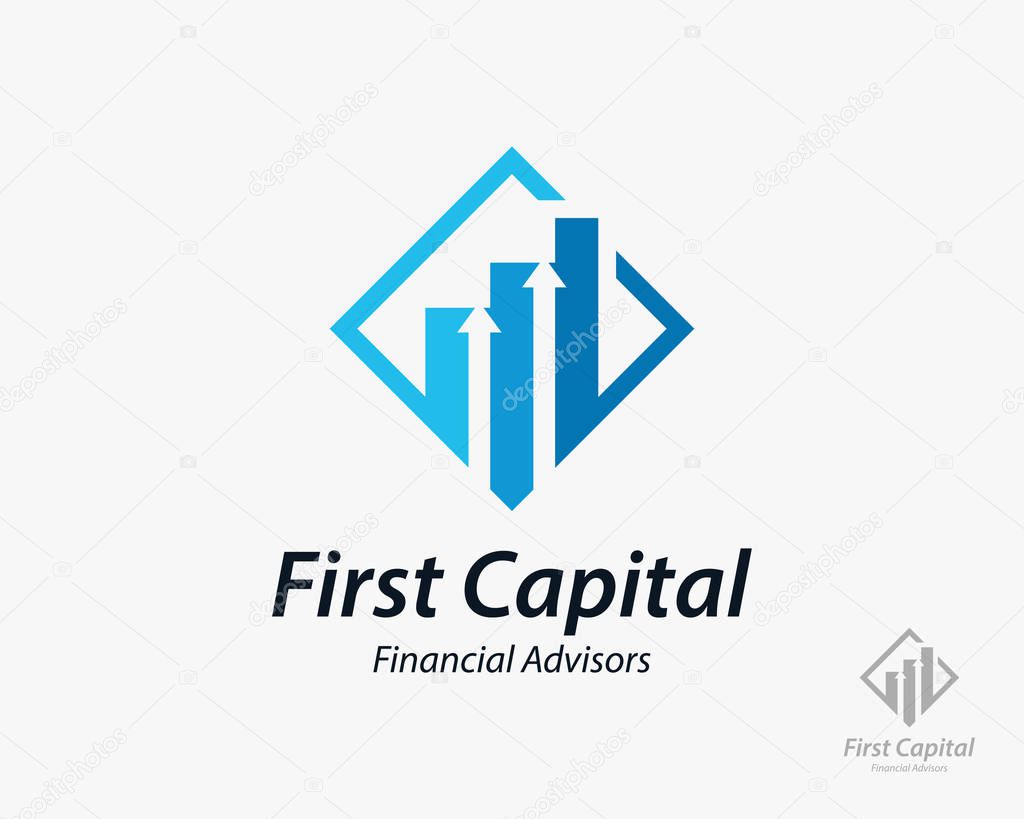 Financial Business Logo Design Vector Illustration