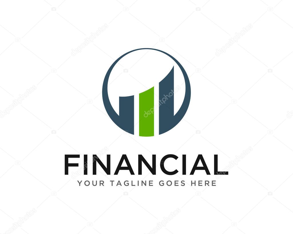 Financial Business Logo Template Vector
