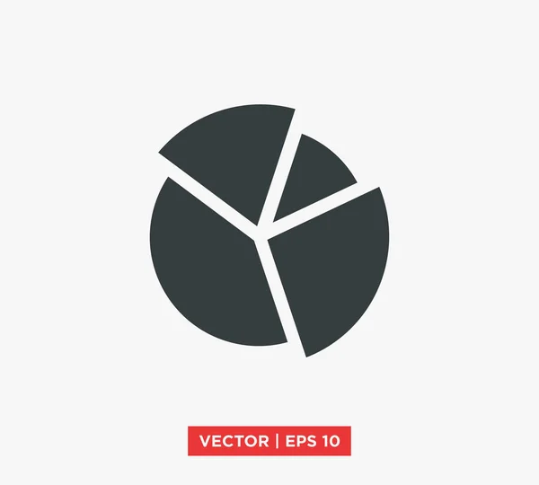Gráfico circular icono vector ilustración — Vector de stock