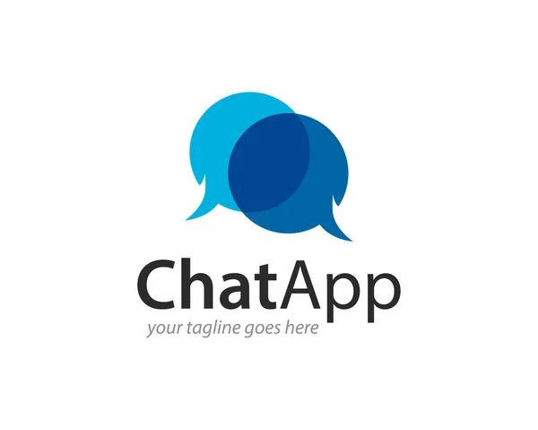 Logo de la aplicación de chat Icon Vector — Vector de stock