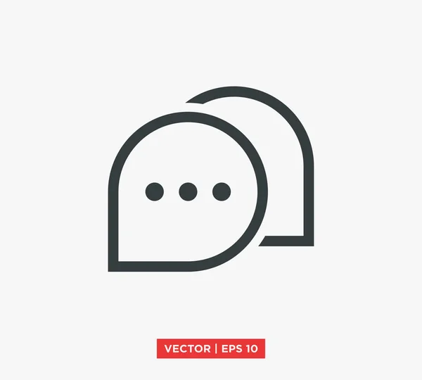 Bolha Fala Chat Icon Ilustração Vetorial — Vetor de Stock