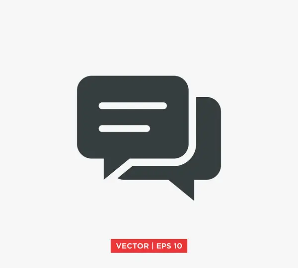 Bolha Fala Chat Icon Ilustração Vetorial — Vetor de Stock