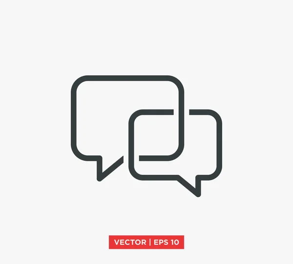 Sprachblase Chat Icon Vektor Illustration — Stockvektor