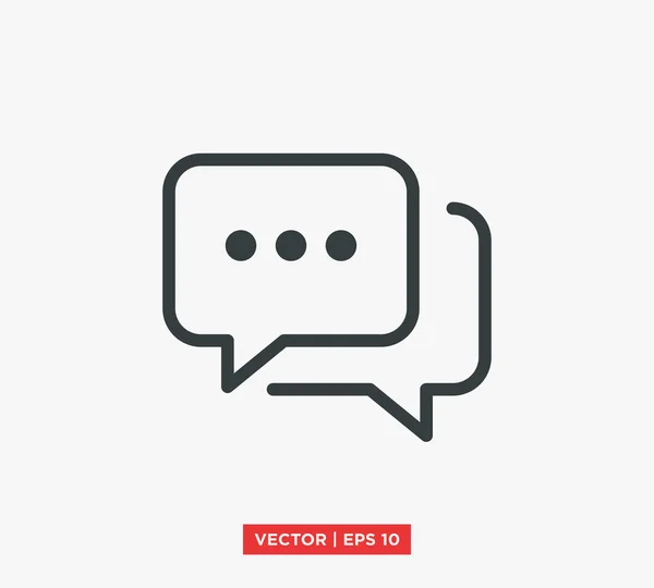 Speech Bubble Chat Icon Vector Illustration — Stock Vector