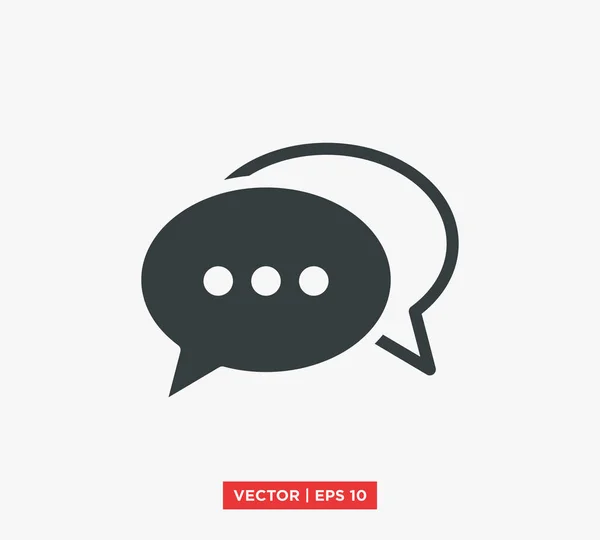 Bolha Fala Chat Icon Ilustração Vetorial —  Vetores de Stock