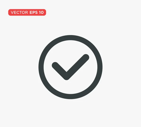 Checkmark Logo Template Icon Vector Ilustração — Vetor de Stock