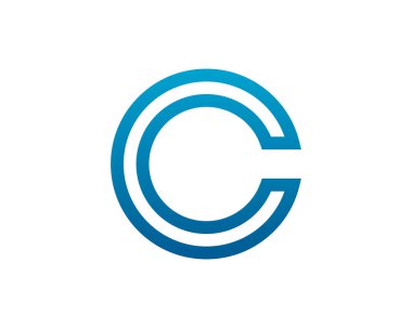 C Harfi Logo Simge Vektörü
