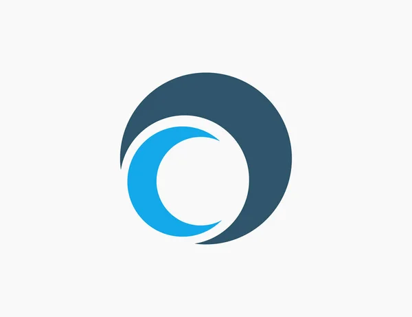 Abstrato Círculo Swoosh Logo Design Vector Ilustração —  Vetores de Stock