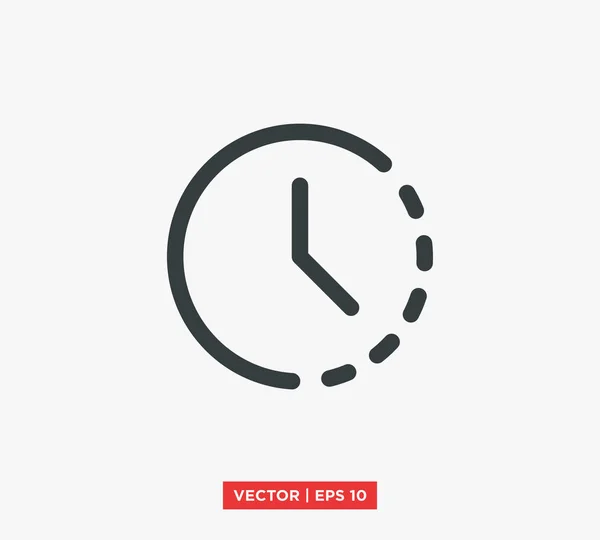 Reloj icono vector ilustración — Vector de stock