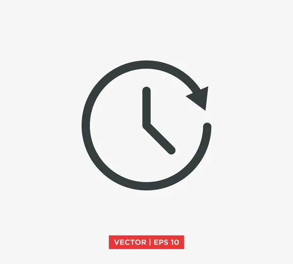 Illustration vectorielle icône horloge — Image vectorielle