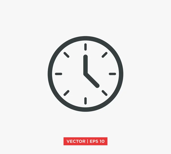 Illustration vectorielle icône horloge — Image vectorielle