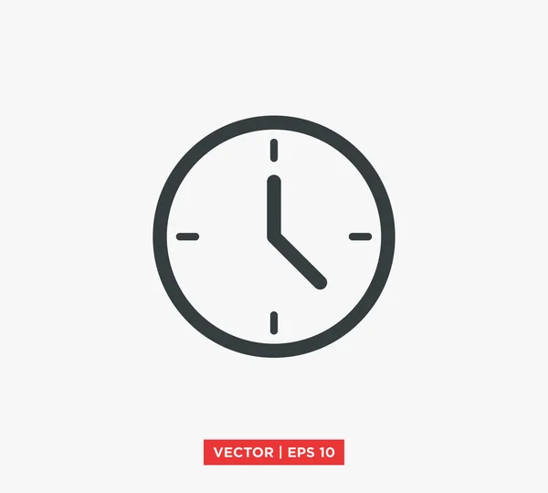 Reloj icono vector ilustración — Archivo Imágenes Vectoriales