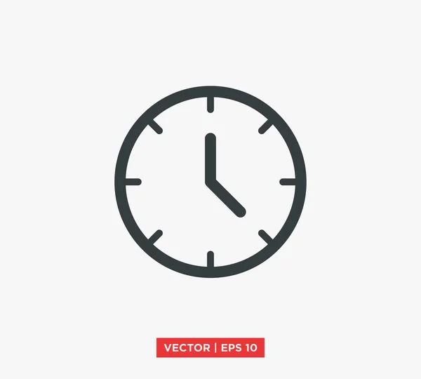 Reloj icono vector ilustración — Archivo Imágenes Vectoriales