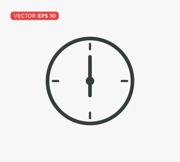 Klok pictogram vector illustratie — Stockvector