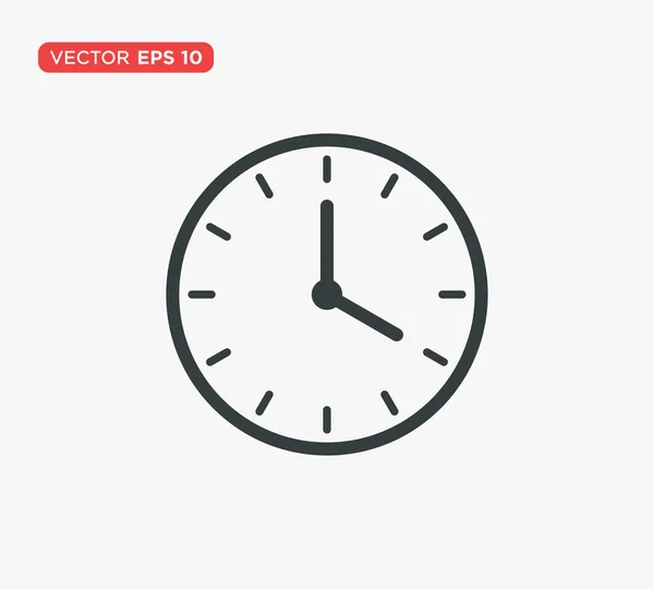 Klok pictogram vector illustratie — Stockvector