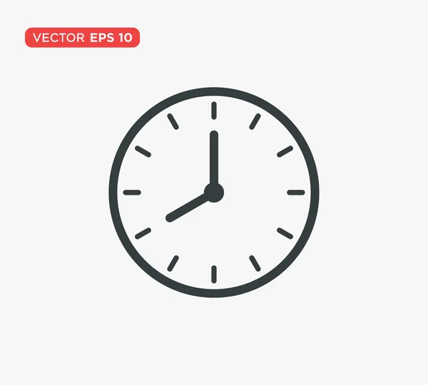 Klok pictogram vector illustratie — Stockvector