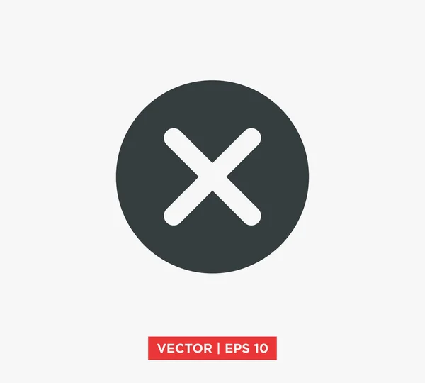 Close Mark Icon Vector Illustration — Stock Vector