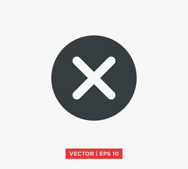 Close Mark Icon Vector Illustration