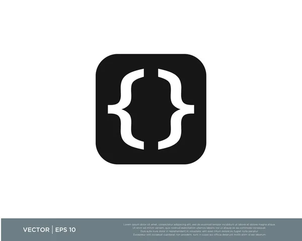 Код Программы Logo Icon Vector — стоковый вектор