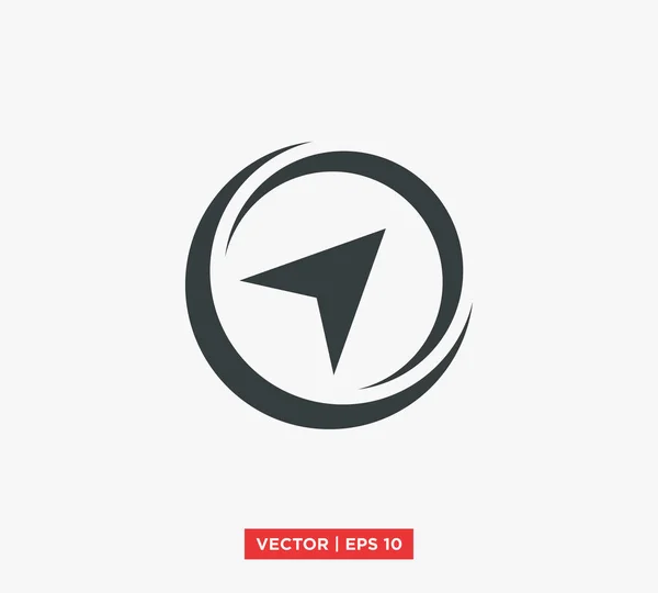 Kompass Punkt Symbol Vektor Illustration — Stockvektor