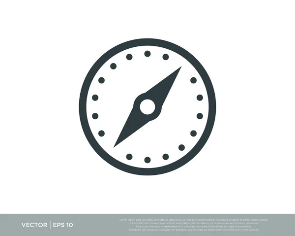 Kompas Pictogram Vector Illustratie — Stockvector