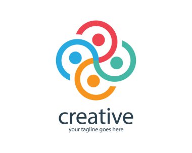 Yaratıcı İnsanlar Logo Vektör İllüstrasyon