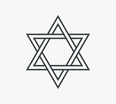 David Yıldızı, Altıgen Yıldız Simge Vektör İllüstrasyon