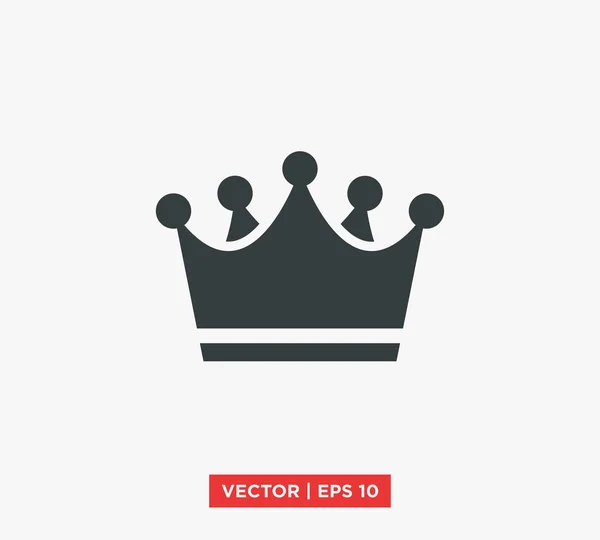 Crown Icon Mark Vector Illustration — Stock Vector