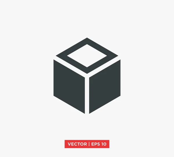 Иллюстрация вектора логотипа Изометрического куба — стоковый вектор