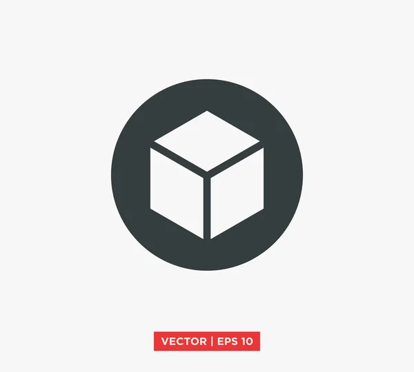 Illustration vectorielle de logo d'icône de cube isométrique — Image vectorielle
