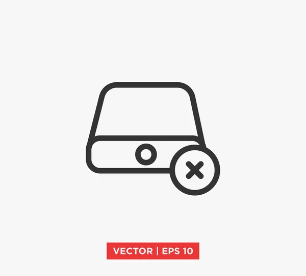 Datenbank / Server Icon Vektor Illustration — Stockvektor