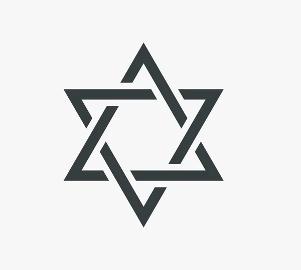 Star Of David, Illustration vectorielle d'icône d'étoile d'hexagone — Image vectorielle