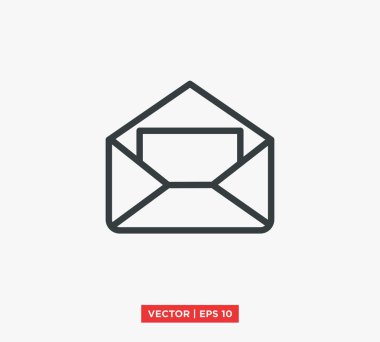 zarf simgesi vektör illüstrasyonu