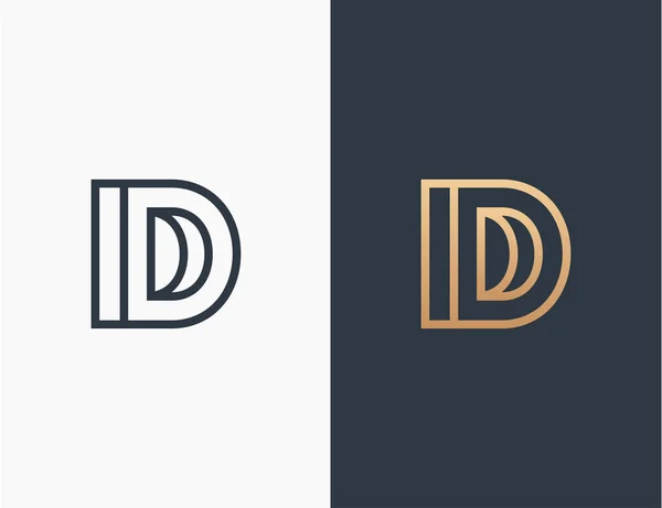 Carta D Logo Template Vector Ilustração —  Vetores de Stock