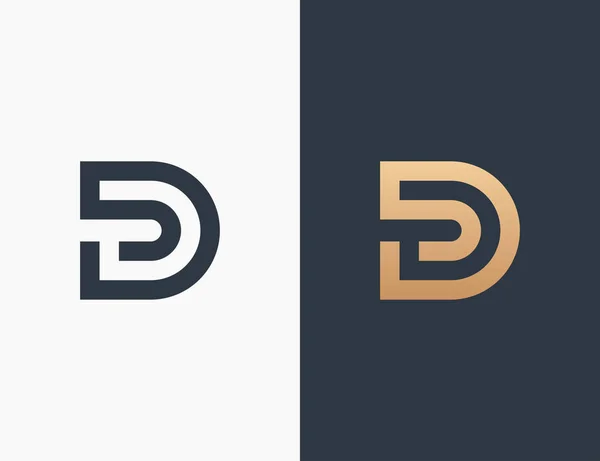 Carta D Logo Template Vector Ilustração —  Vetores de Stock