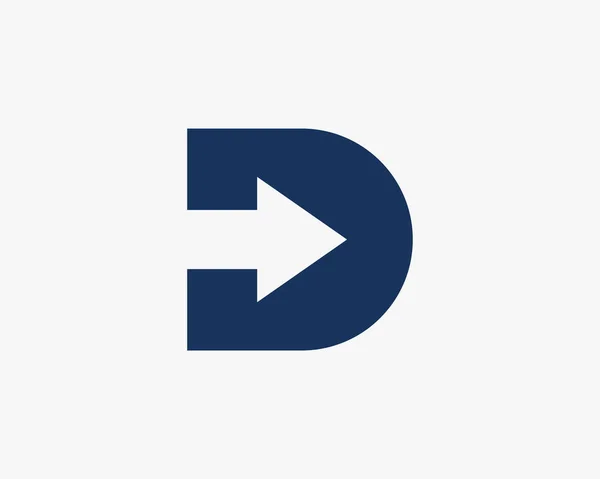 D Harfi Logo Tasarım Vektör İllüstrasyon