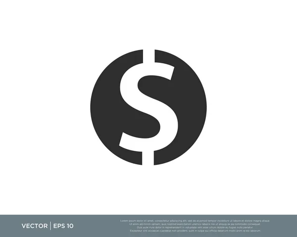 Pengar Dollar Ikon Symbol Vektor — Stock vektor