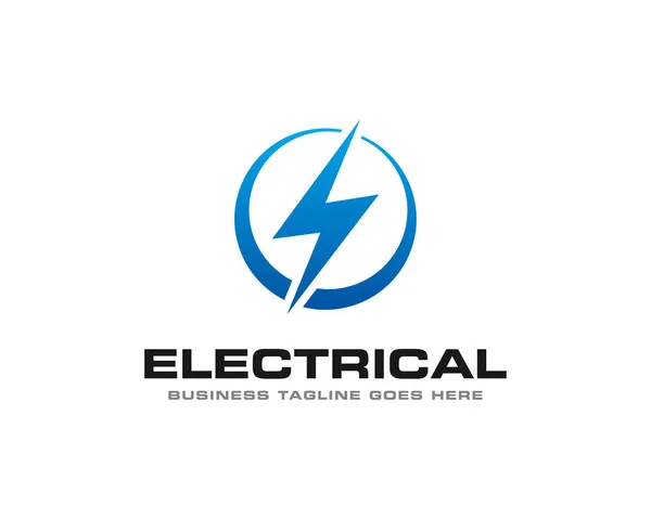 Logo elettrico Thunder Icon Vector — Vettoriale Stock