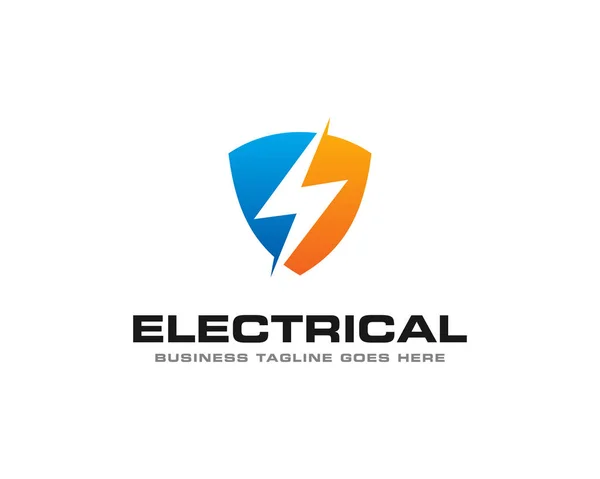 Logo elettrico Thunder Icon Vector — Vettoriale Stock