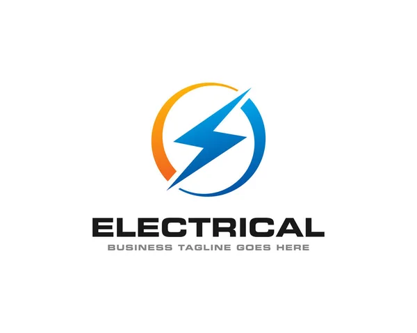 Electrical Thunder Logo Icon Vector — Stock Vector