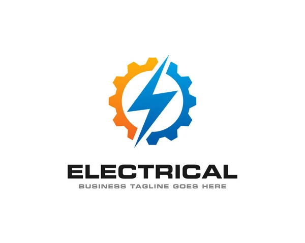 Electrical Thunder Logo Icon Vector — Stock Vector