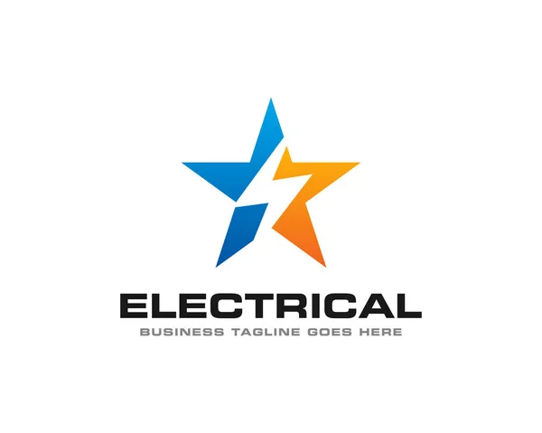 Logo elettrico Thunder Icon Vector — Vettoriale Stock