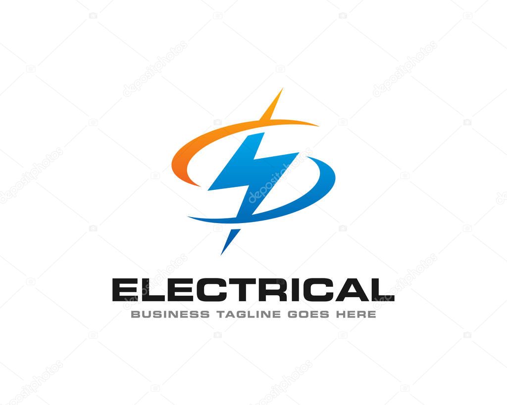 Electrical Thunder Logo Icon Vector