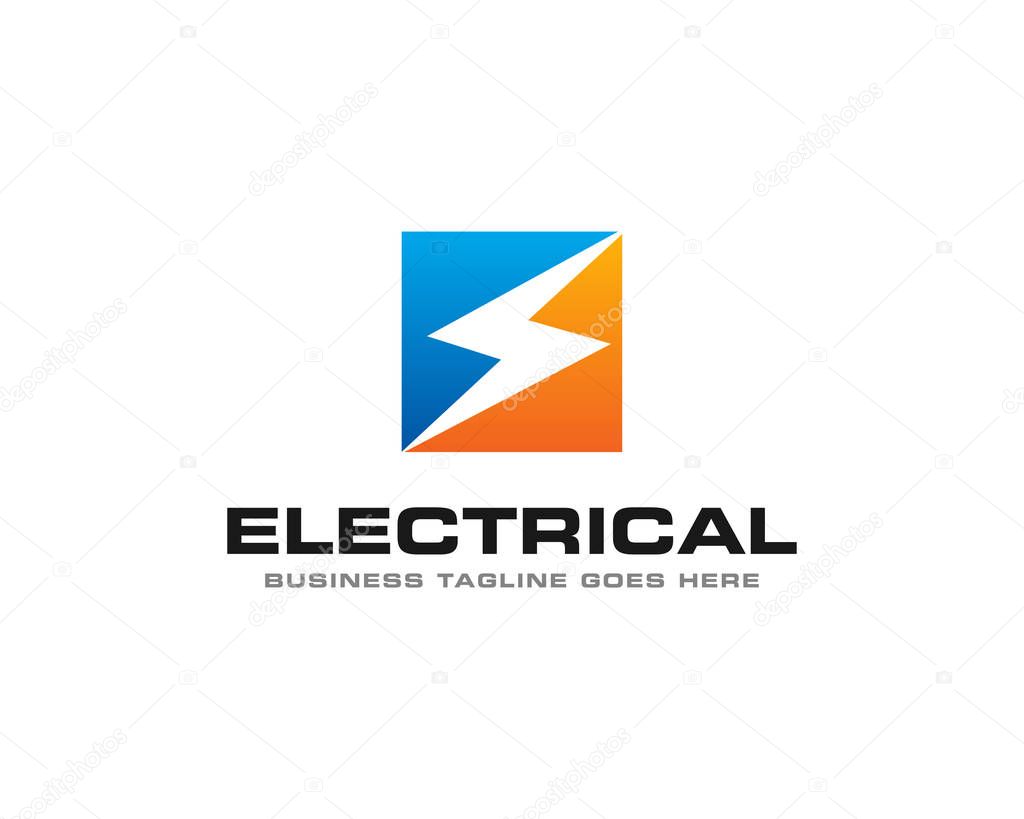 Electrical Thunder Logo Icon Vector