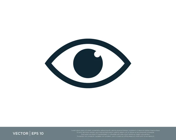 Ojo Icono Vector Ilustración — Vector de stock